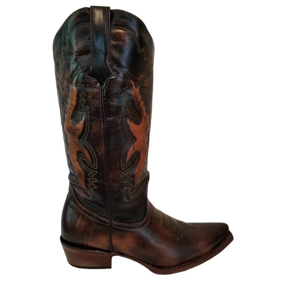 Ferrini Teju Lizard S-Toe Western Boots Chocolate TML 200668 Men's Size‎ US 8 D - Picture 2 of 12